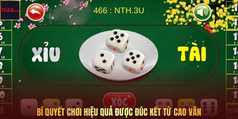 Bí quyết chơi hiệu quả được đúc kết từ Cao Vân